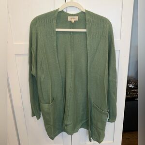 Green cardigan